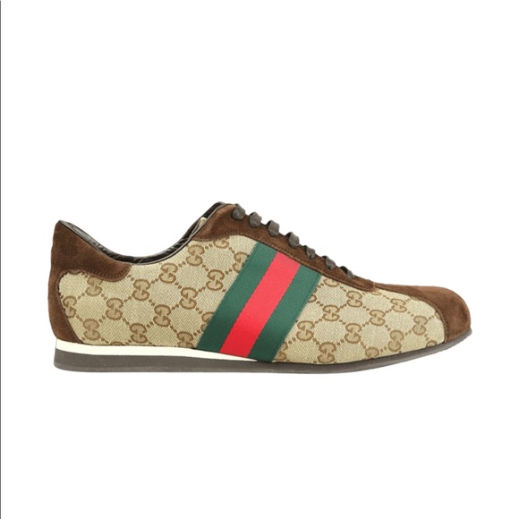 Gucci | Shoes | Gucci 17711 Gg Guccissima Green Red Web Sneakers | Poshmark
